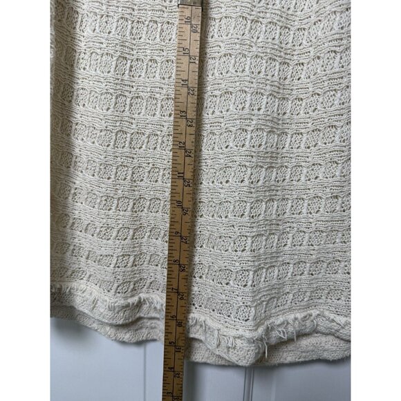 Free People cream Thien’s Hacci dolman sleeve winter casual sweater Medium - Picture 12 of 15